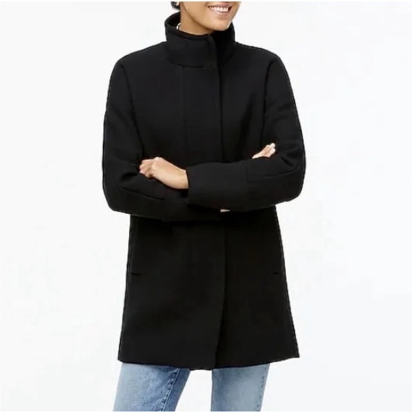 J. Crew Factory Jackets & Blazers - J.Crew Wool Blend City Coat in Black Womens Size 4
